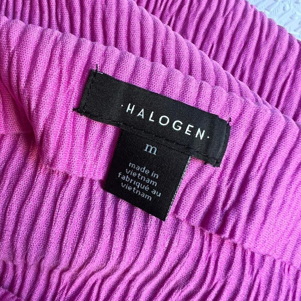 Halogen Pink Ribbed Mock‎ Neck Blouse - Picture 5 of 6